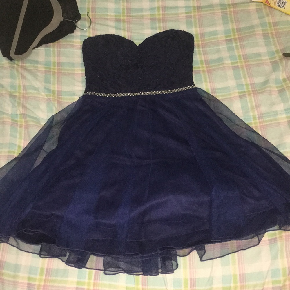 Navy Blue Davids Bridal Dress!!